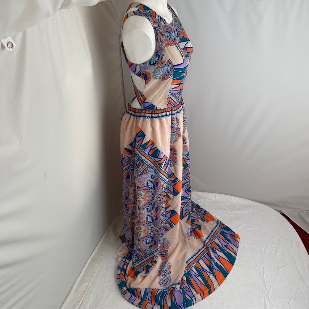 Lovers and Friends Kitty Cat Blush Scarf multicolor maxi dress - Picture 4 of 14